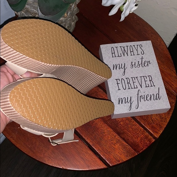 Mexican Cream Leather Wedge Sandals Handmade👠🌺 - Picture 5 of 8